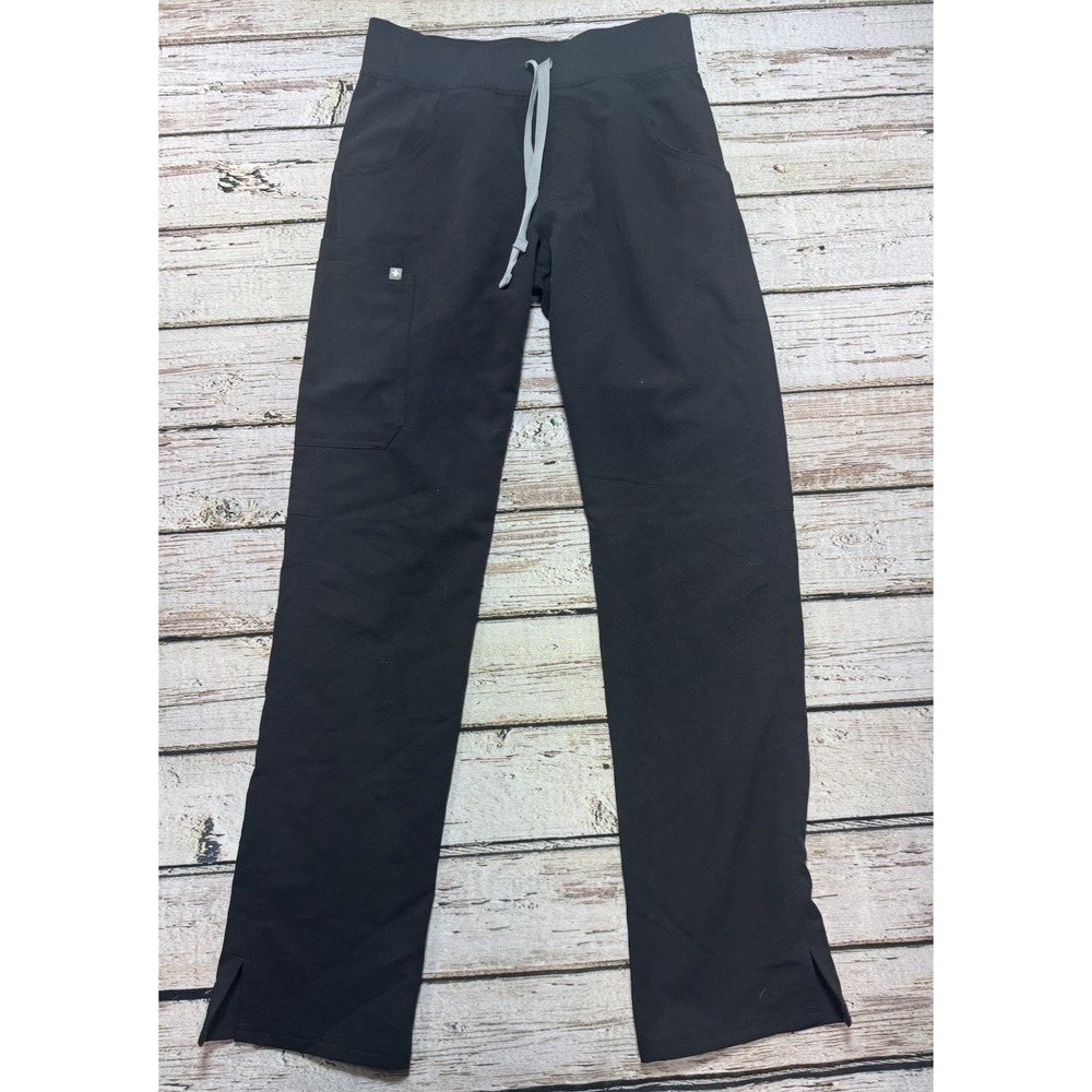 Figs Kade Black Scrub Straight Leg Cargo Uniform Pants Womens XS Tall